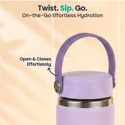 Basil HydraRush 600ml Insulated Stainless Steel Bottle – Wide Mouth with Carry Handle
