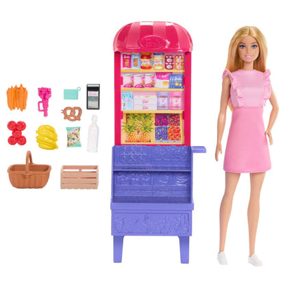 Barbie and Teresa Recipe for Friendship Fashion Doll & Playset, Malibu at The Market Theme with 11 Accessories Including Market Stand & Food JCT05