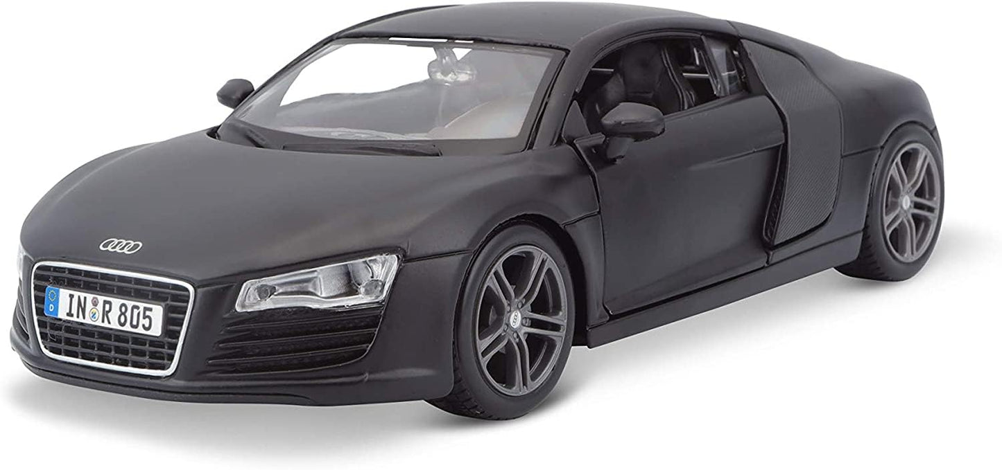 Maisto 1:24 Scale Model  Audi R8 (Matte Black)