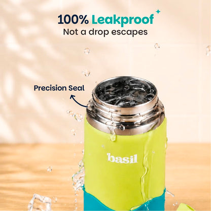 Basil HydraPop 380ml Insulated Stainless Steel Water Bottle – BPA-Free Kids Sipper