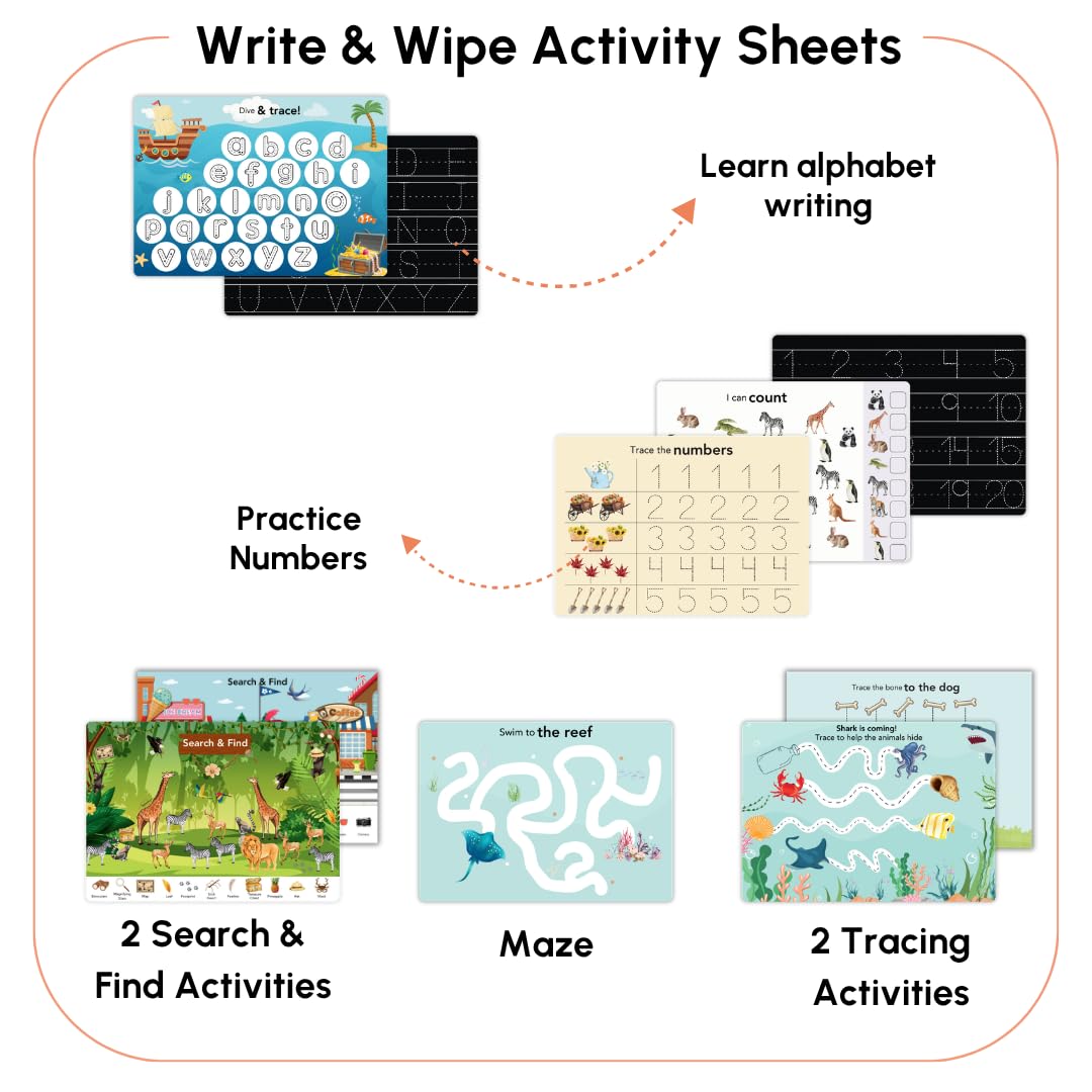 Curious Cub Montessori Busy Book | Toddler Busy Binder for 2-5 Yrs | Activity Binder| Quiet Book| Educational Toys For 3 Year Old| Kids Learning Books 2-3Years| Velcro Books For 2 Yrs Old | Kids Gifts