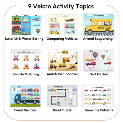 Curious Cub Montessori Busy Book On Modes Of Transport |Toddler Busy Binder for 2-5 Yrs | Activity Binder, Quiet Book |Educational Toys For 2 Year Old