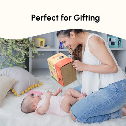 Curious Cub Montessori Geometric Rattle Ball Toy for Babies | Baby Hand Toy | Wooden Rattle for 6+ Month Baby | Promotes Motor Skills, Hand-Eye Coordination & Brain Development