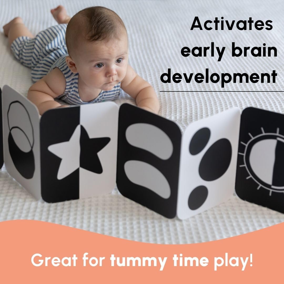 Curious Cub Black & White Flash Cards for New Born Baby, 0-3 Months
