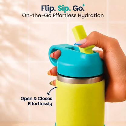 Basil HydraPop 380ml Insulated Stainless Steel Water Bottle – BPA-Free Kids Sipper