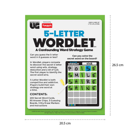5 Letter Wordlet, Strategy Game, Board Game for Kids (PACK OF 6)