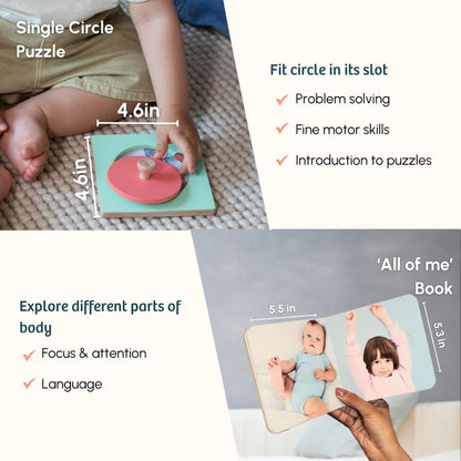 Curious Cub Montessori Learning Wooden Baby Toys | Box 4: 7+ Months | Montessori Toys for 7+ Months |Early Child Development,Sensory Toy|New Born Baby Toy|Gifts for New Born Babies