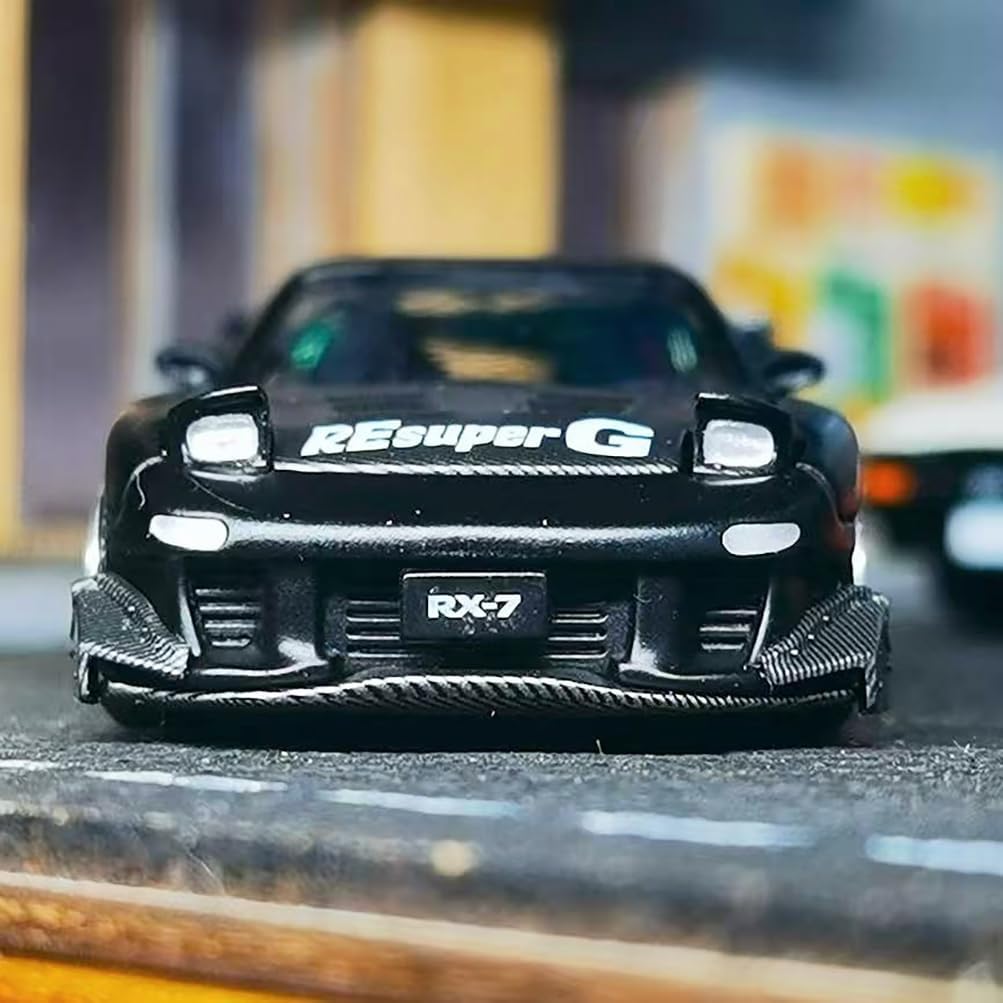 POP RACE 1:64 RX7 RE AMEMIYA WIDE BODY Metal Diecast Model Car S24-07