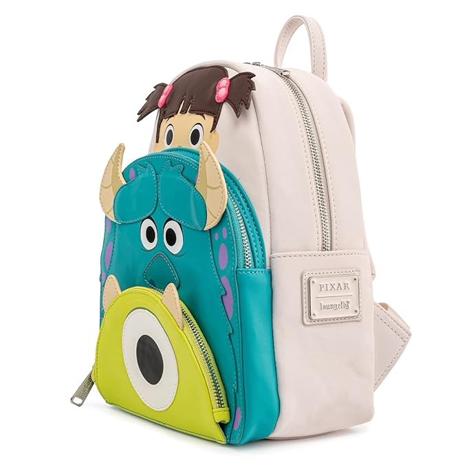 Loungefly Disney Pixar Monsters Inc Boo Mike Sully Cosplay Womens Double Strap Shoulder Bag