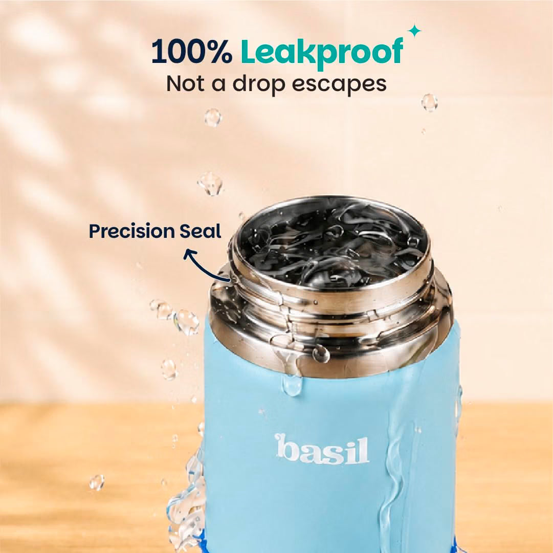 Basil HydraRush 380ml Insulated Stainless Steel Water Bottle – BPA-Free Kids Sipper