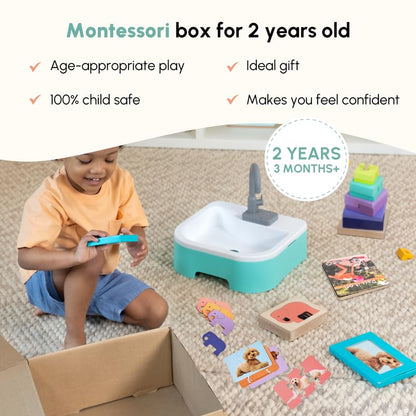 Curious Cub Montessori Learning Wooden Baby Toys | Box 12: 2.3 Yrs+| Montessori Toys for 2+ Year Old | Wooden Puzzles & Baby Toys for 2 Years|Develops Logical Thinking & Visual Skills|Christmas Gift