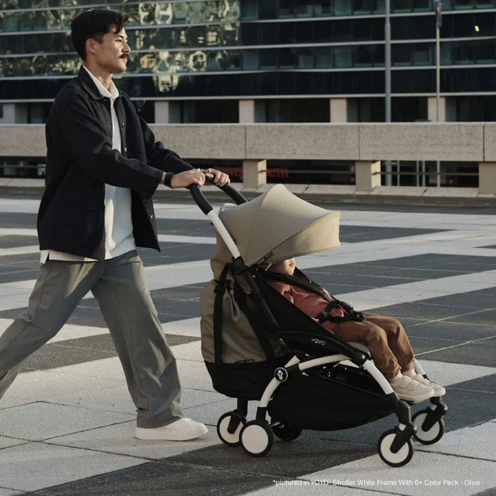 Stokke YOYO³ Stroller – Black Frame with 6 Months+ Color Pack | Lightweight, Compact, Foldable & Travel Friendly Baby Stroller