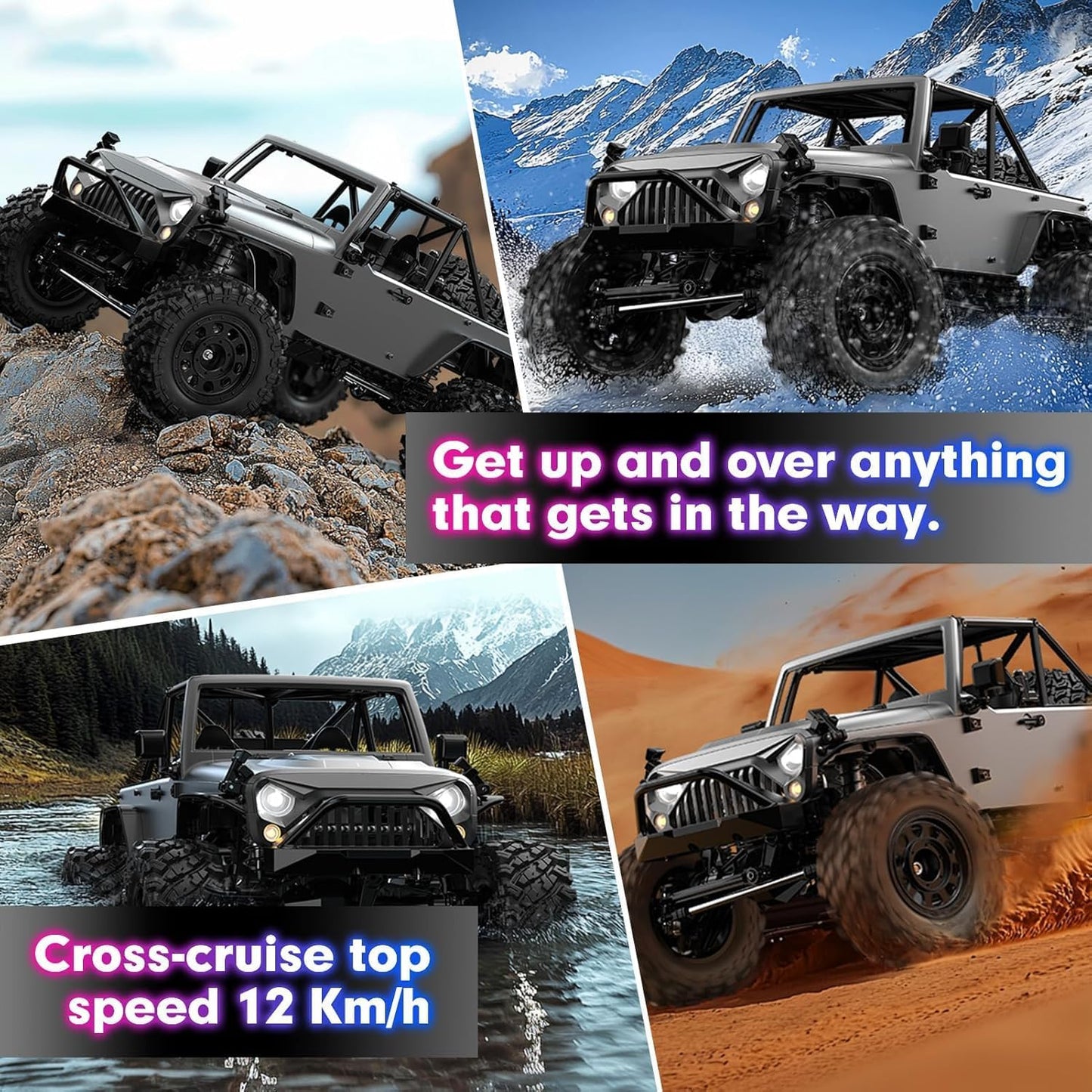 MJX HYPER GO H12Y 1/12 2.4G 4WD 4CH Sensorless Brushless Motor RC Car Vehicle Model RTR - H12Y Titanium