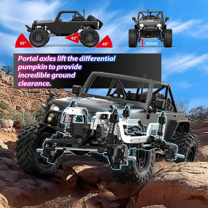 MJX HYPER GO H12Y 1/12 2.4G 4WD 4CH Sensorless Brushless Motor RC Car Vehicle Model RTR - H12Y Titanium