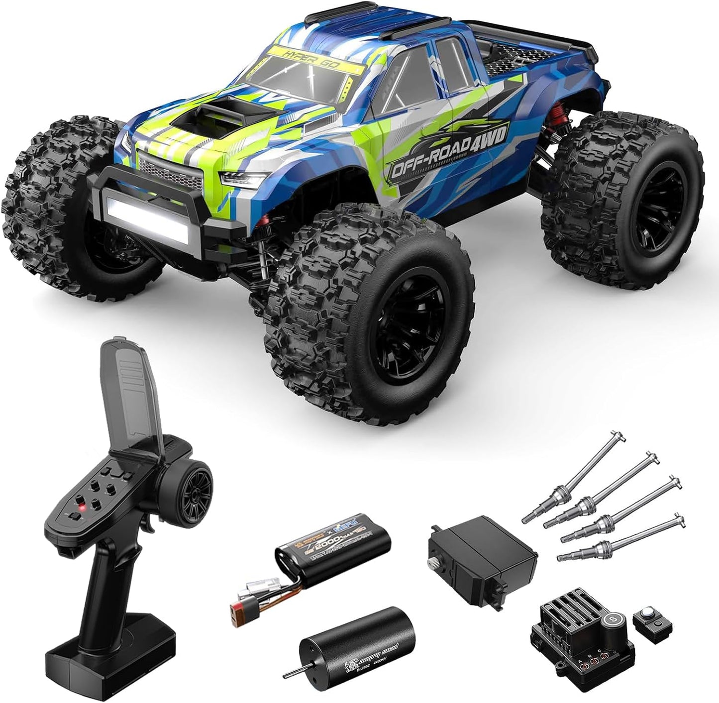 MJX HYPER GO 14208 1/14 2.4G Brushless High Speed RC Car Vehicle Models 41km/h - One Battery