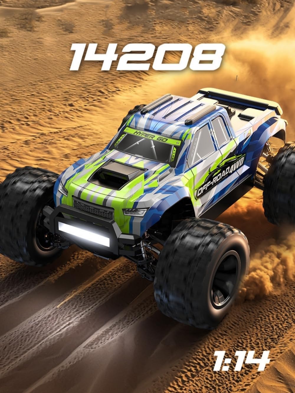 MJX HYPER GO 14208 1/14 2.4G Brushless High Speed RC Car Vehicle Models 41km/h - One Battery