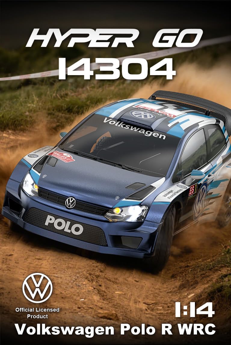 MJX HYPER GO 14304 1/14 2.4G Sport Drift RC Car Brushless High Speed Vehicle Models 43km/h W/ Light R WRC Official Authorization - One Battery