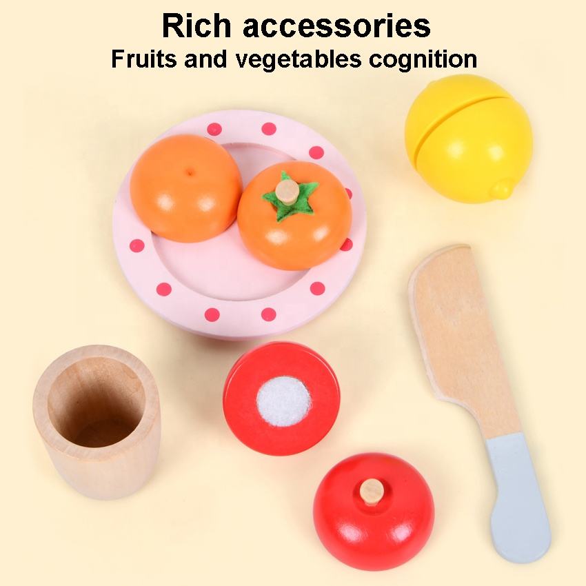 Wooden Fruit Blender Toy Set for Kids | Pretend Play Smoothie Maker with Cutting Fruits, Cup & Wooden Knife
