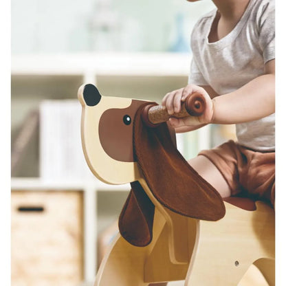 Hape Wooden Ride-On Dog Toy for Kids Balance Training & Active Play