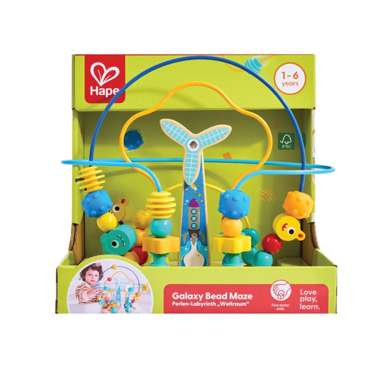 Hape Bead Maze Toy Wooden Activity Center for Toddlers Motor Skill Play