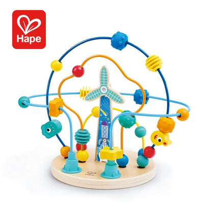Hape Bead Maze Toy Wooden Activity Center for Toddlers Motor Skill Play