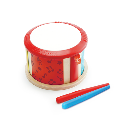 Hape Double-Sided Drum Toy for Kids Wooden Musical Drum with Sticks