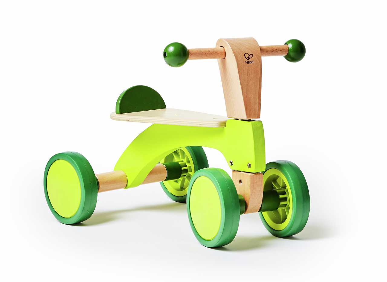Hape Scoot Around Toddler Ride-On Bike Wooden Balance Toy for Early Walking Skills