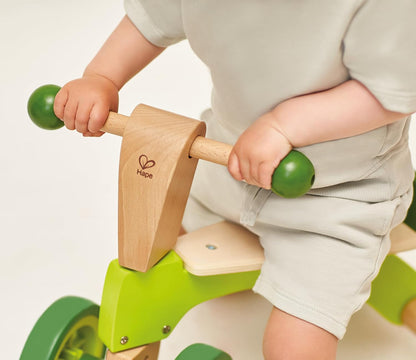 Hape Scoot Around Toddler Ride-On Bike Wooden Balance Toy for Early Walking Skills