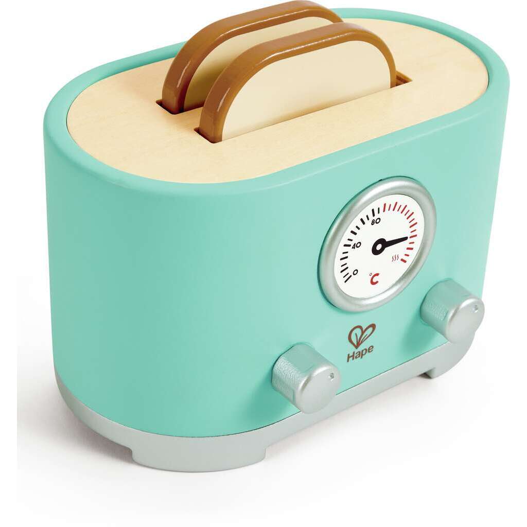 Hape Wooden Toaster Pretend Play Kitchen Set with Pop-Up Feature & Food Accessories