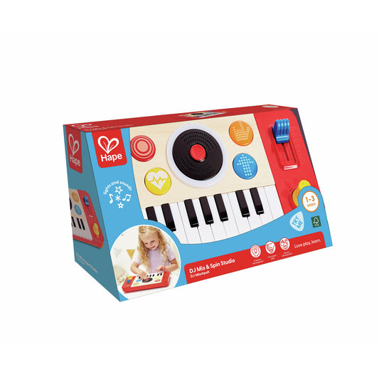 Hape Musical DJ Mixer Keyboard Toy with Lights, Sounds & Interactive Music Play Features