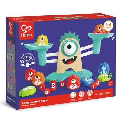 Hape Monster Math Scale Fun Educational Balance Toy with Number Weights & Problem Solving Game