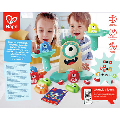 Hape Monster Math Scale Fun Educational Balance Toy with Number Weights & Problem Solving Game