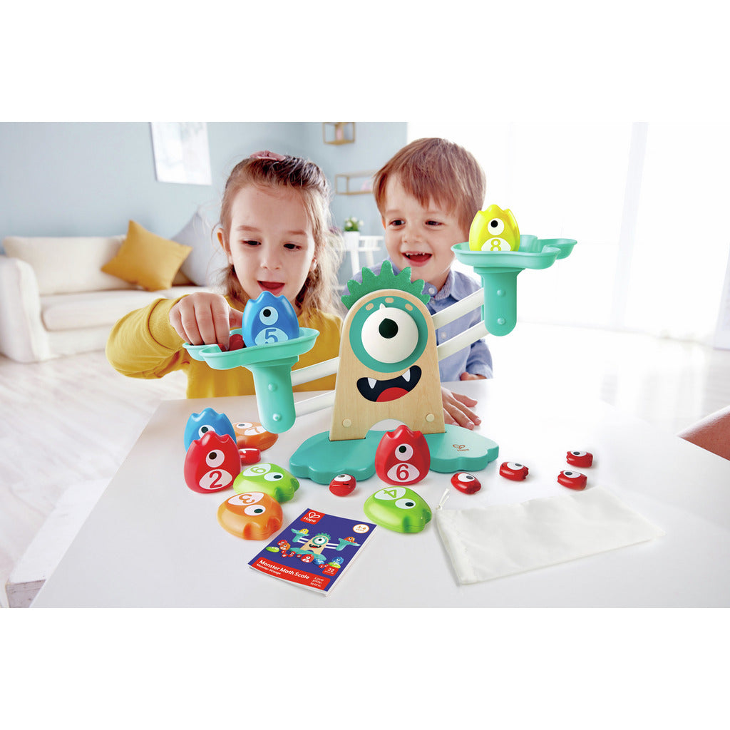 Hape Monster Math Scale Fun Educational Balance Toy with Number Weights & Problem Solving Game