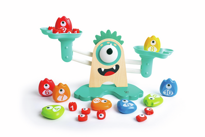 Hape Monster Math Scale Fun Educational Balance Toy with Number Weights & Problem Solving Game