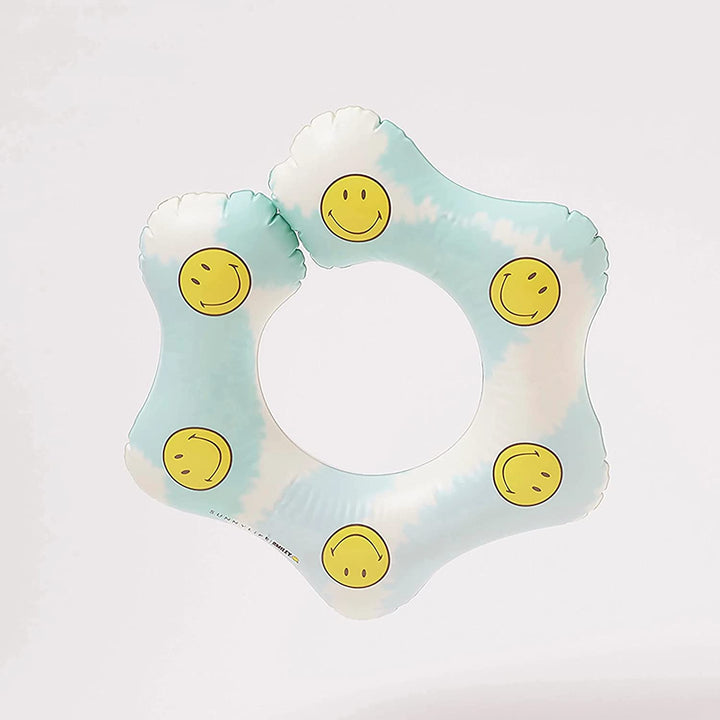 SUNNYLiFE Multicolor Inflatable Kiddy Float Ring Smiley World Sol Sea