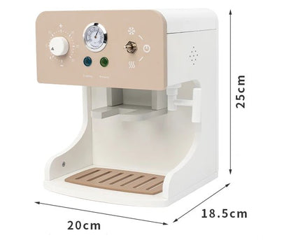 Premium Wooden Espresso Coffee Machine Toy Set | Interactive Barista Pretend Play Café for Kids