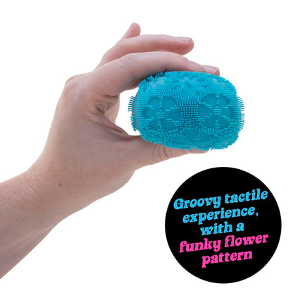 NeeDon Fuzz Ball Flower Power - Sensory Toy with a Velvet Texture and Soft Cloud Squish - Pattern You Can See and Feel ( Radom 1 color will be sent )