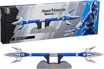 Power Rangers Lightning Collection Mighty Morphin Power Lance – Blue Ranger Collector Replica with Display Stand