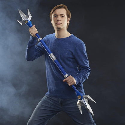 Power Rangers Lightning Collection Mighty Morphin Power Lance – Blue Ranger Collector Replica with Display Stand
