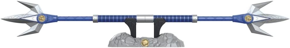 Power Rangers Lightning Collection Mighty Morphin Power Lance – Blue Ranger Collector Replica with Display Stand