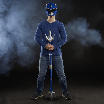 Power Rangers Lightning Collection Mighty Morphin Power Lance – Blue Ranger Collector Replica with Display Stand