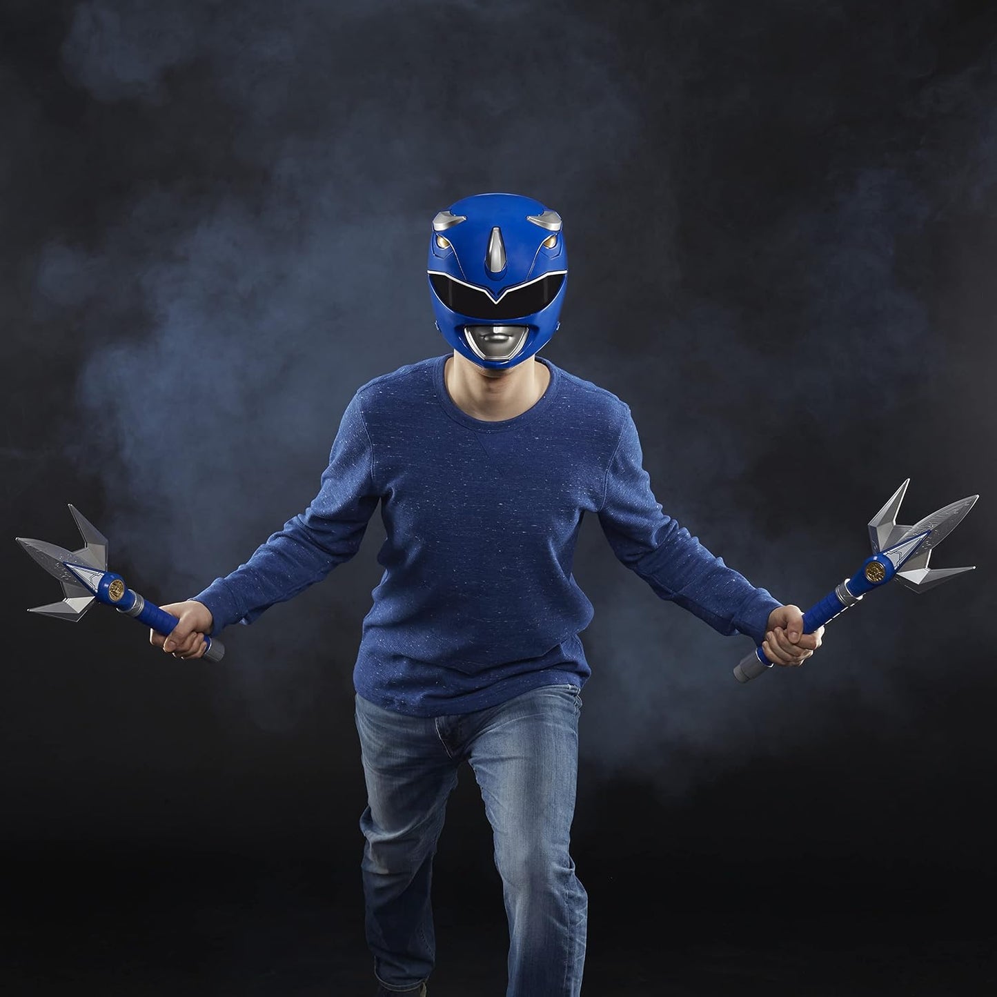 Power Rangers Lightning Collection Mighty Morphin Power Lance – Blue Ranger Collector Replica with Display Stand