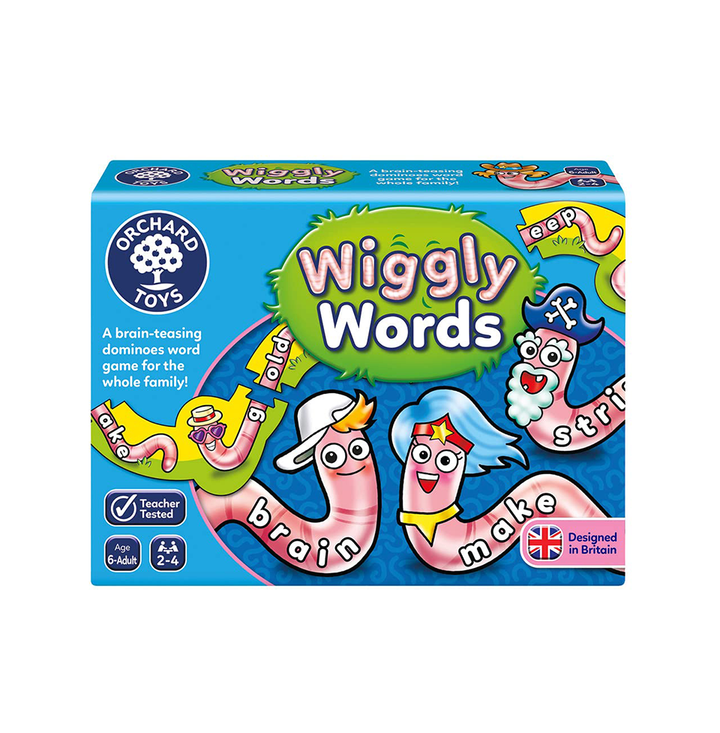 ORCHARD TOYS Wiggly Words Game, Educational and Fun Spelling Game, Fun Family Game, Perfect for Kids Age 6-Adult