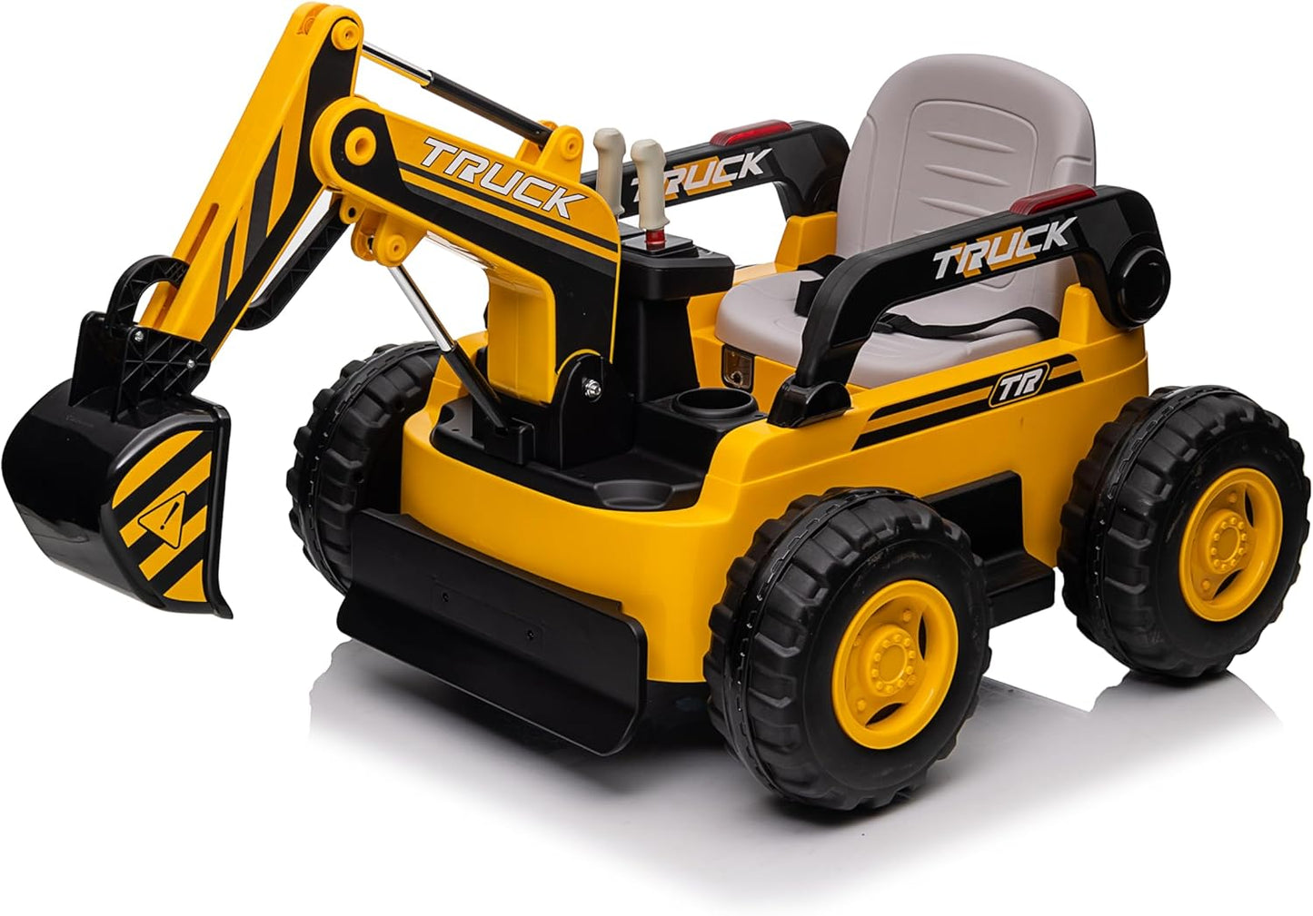 Mini Ride On Excavator for Kids, 12V Electric Excavator Toy, 4WD Kids Ride on Car