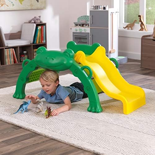 KidKraft Hop & Slide Frog Climber – Toddler Climbing Frame with Wave Slide, Textured Climb Steps, Easy-Grip Handles & Crawl-Through Arch | Indoor & Outdoor Play |