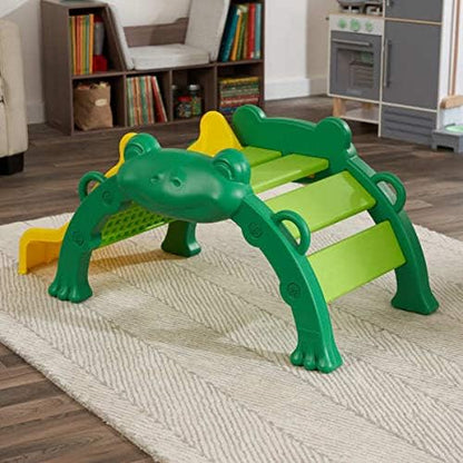 KidKraft Hop & Slide Frog Climber – Toddler Climbing Frame with Wave Slide, Textured Climb Steps, Easy-Grip Handles & Crawl-Through Arch | Indoor & Outdoor Play |