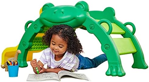 KidKraft Hop & Slide Frog Climber – Toddler Climbing Frame with Wave Slide, Textured Climb Steps, Easy-Grip Handles & Crawl-Through Arch | Indoor & Outdoor Play |