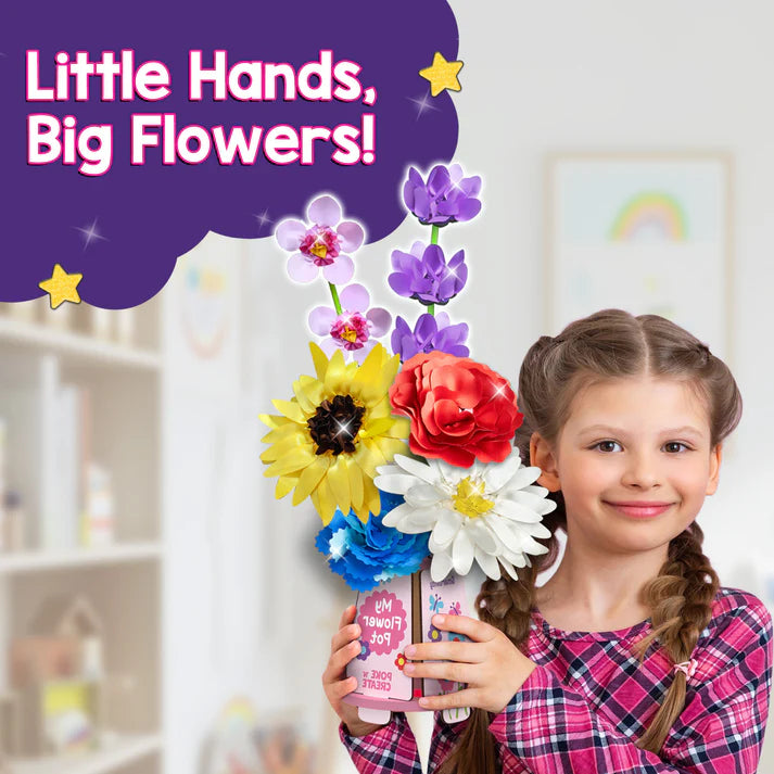 POKE 'N' CREATE - Flower Making Kit | 4-8 years | DIY CRAFT KIT(PACK OF 6)