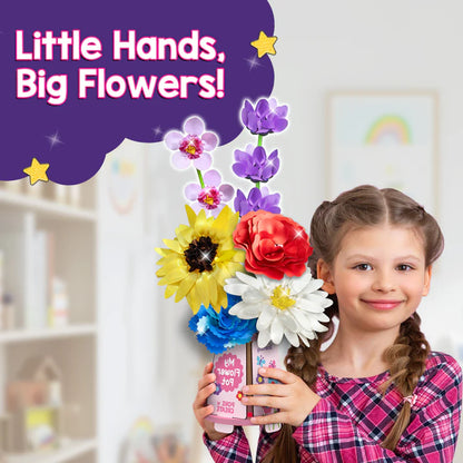 POKE 'N' CREATE - Flower Making Kit | 4-8 years | DIY CRAFT KIT(PACK OF 6)