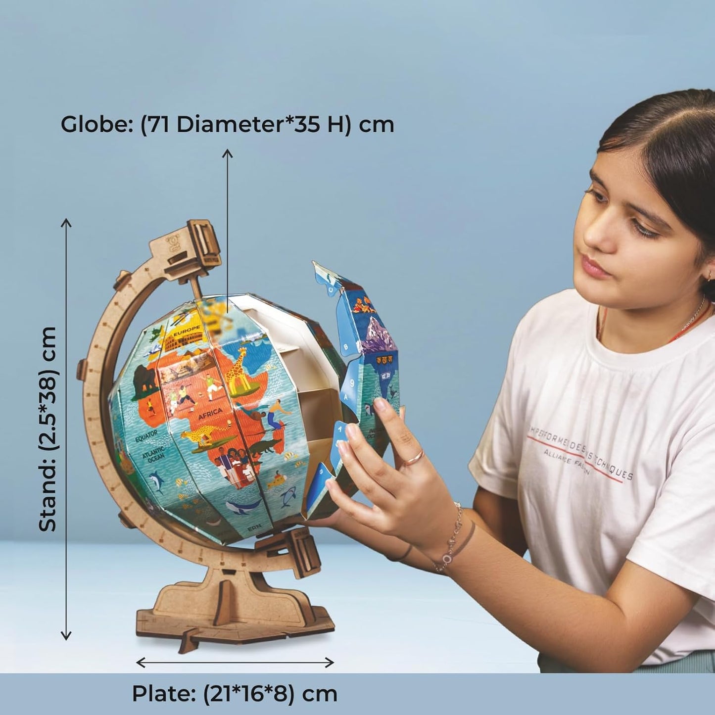 goDiscover Interactive Globe with Smart Talking Pen | DIY Talking Globe of Continents and Oceans in English, Spanish, French, German, and Arabic | Fun Educational Toy for Kids, Geography Learning